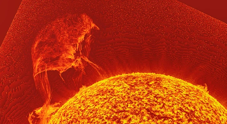 Из Солнца вылетела жар-птица: видео