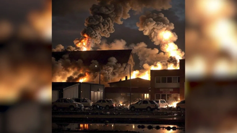 Взрыв прогремел в промышленной зоне британского Суиндона, жителей эвакуируют