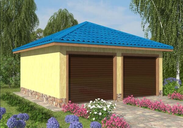 Гараж 6 на 6 из пеноблоков под ключ: надежное решение для двух автомобилей в Москве и области