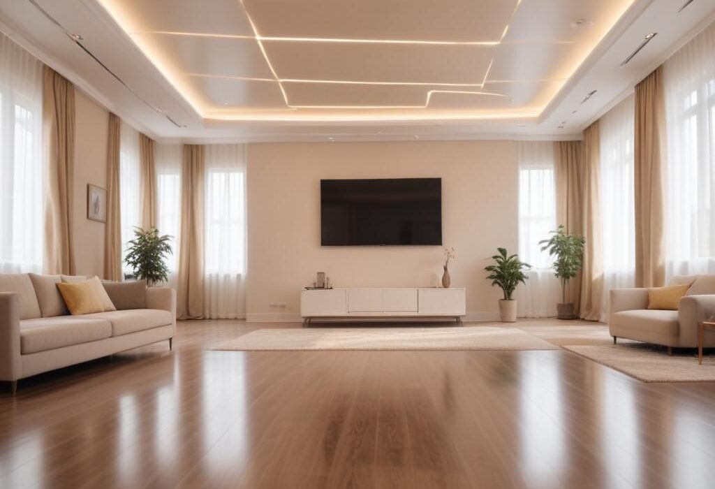 Сатиновые натяжные потолки