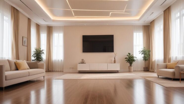 Сатиновые натяжные потолки