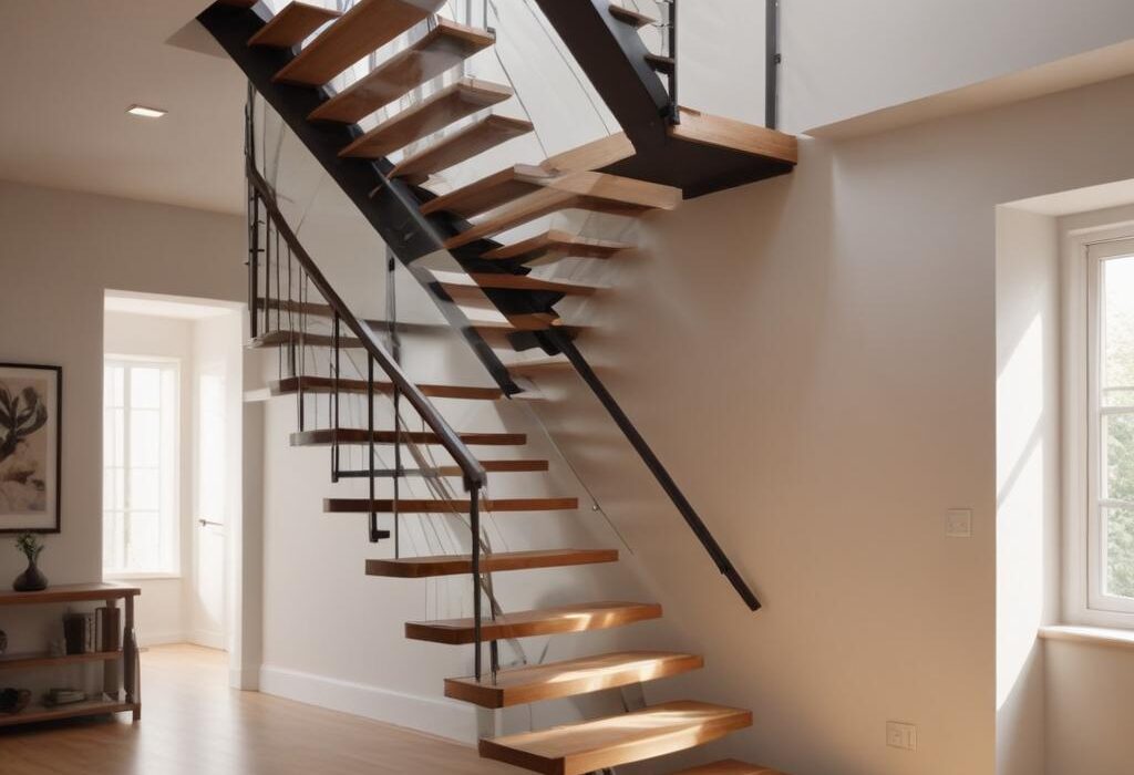 Парящая лестница на второй этаж частного дома: конструктивные решения и монтаж