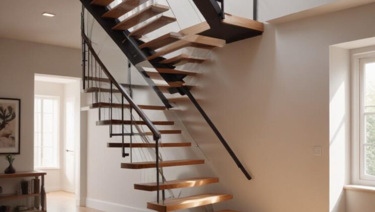 Парящая лестница на второй этаж частного дома: конструктивные решения и монтаж
