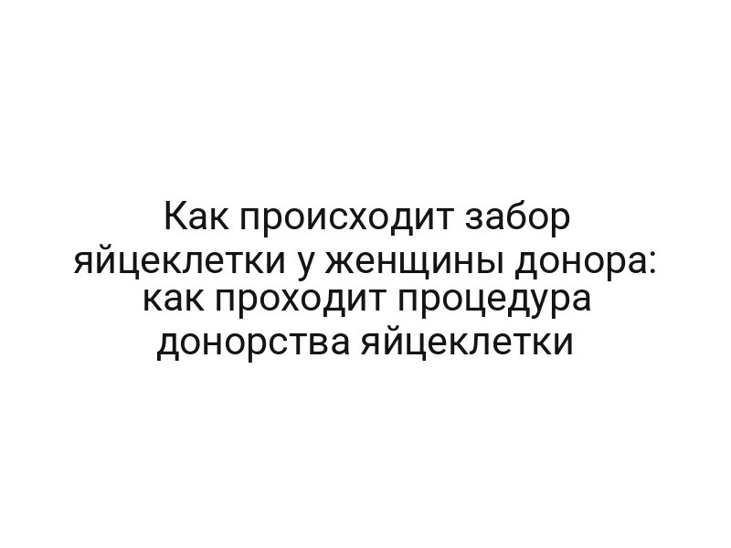 Как происходит забор яйцеклетки у женщины донора: как проходит процедура донорства яйцеклетки