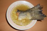Уха из семги с пшеном